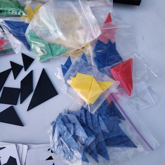 Vintage Tangoes Pattern Puzzle Game Chinese Patterns Tangram Puzzles CLASSROOM S - Picture 7 of 10